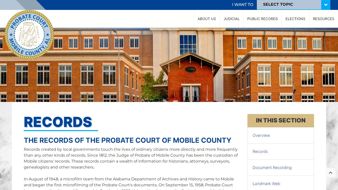 Public Records - Mobile County Probate Court