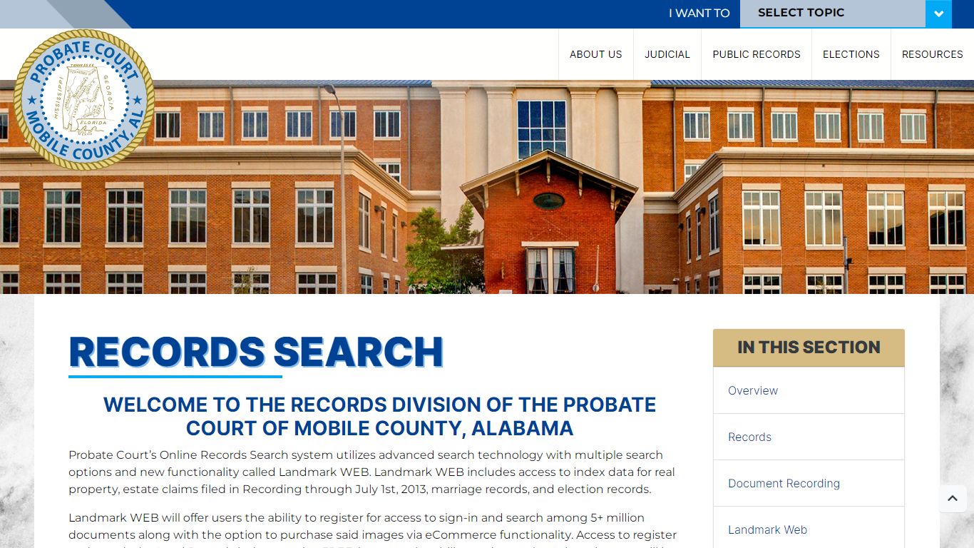 Records Search - Mobile County Probate Court